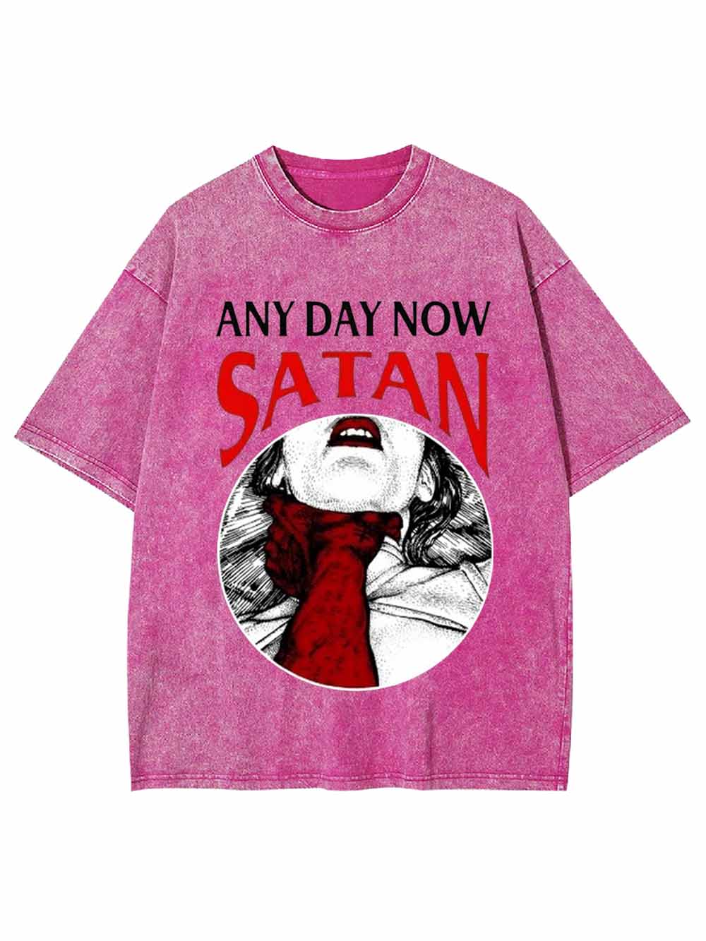 ANY DAY NOW SATAN Washed Tshirt