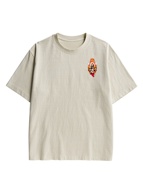 Holy Rose Rebel Double Sided Print Washed TShirt