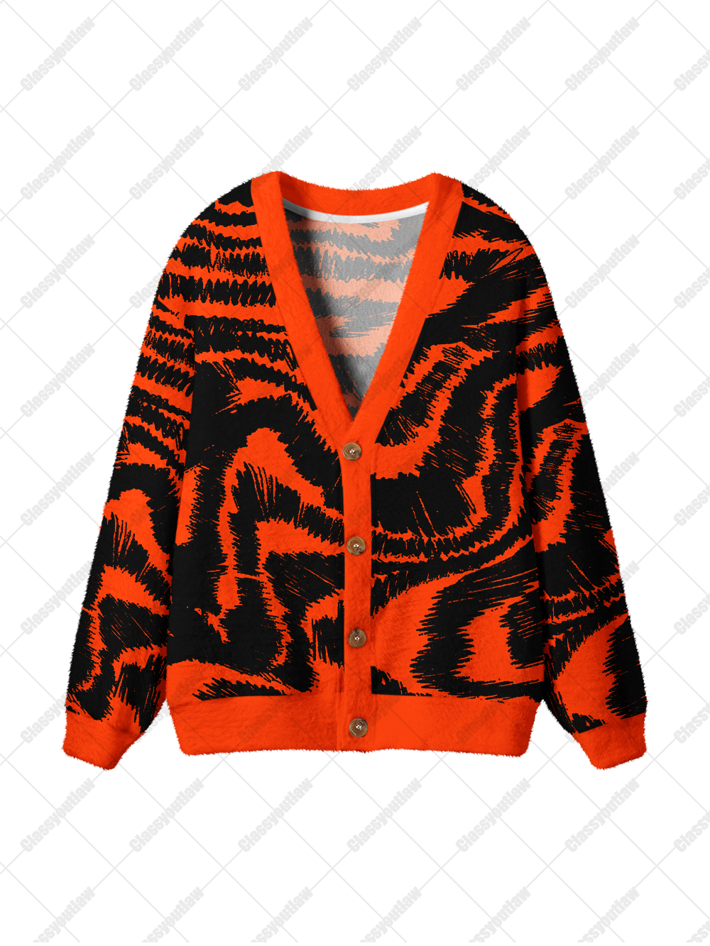 TIGER STROKE UGLY CARDIGAN SWEATERS