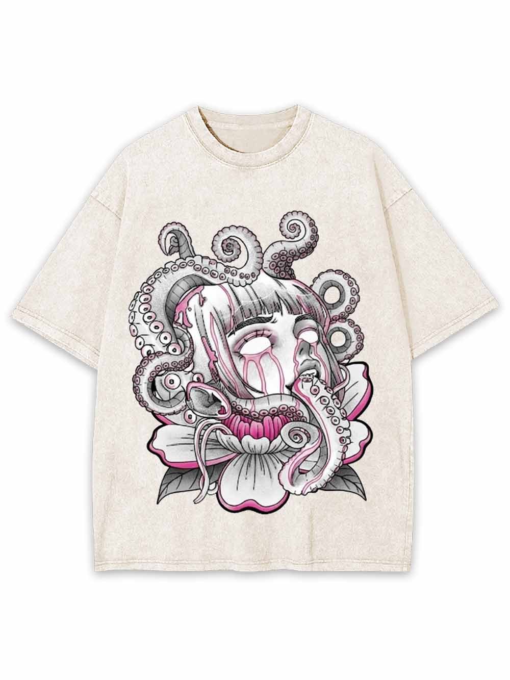Tentacle Flower Dream Washed Tshirt