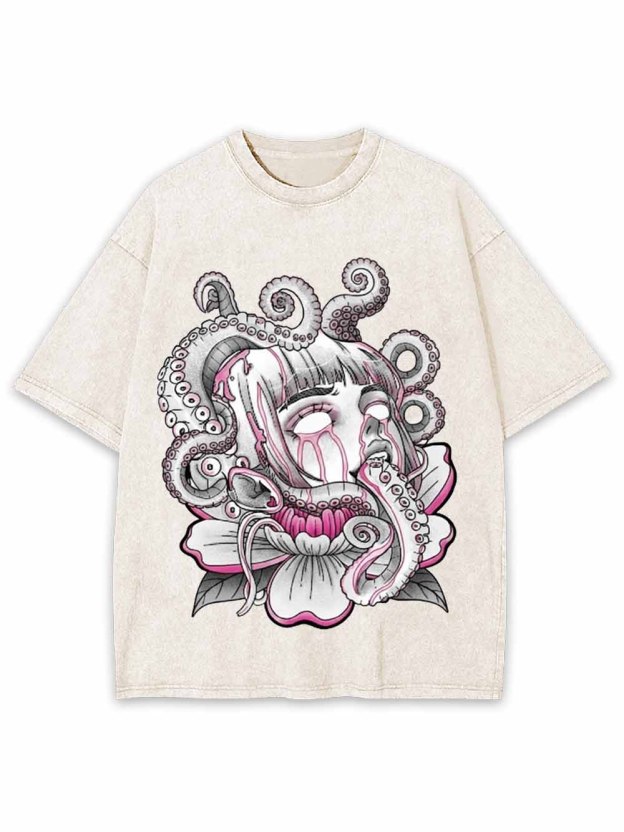 Tentacle Flower Dream Washed Tshirt