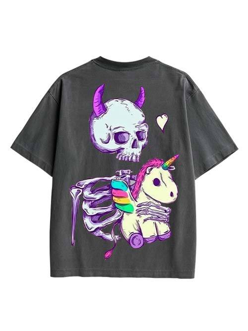 Dark Whimsy Double Sided Print Washed TShirt