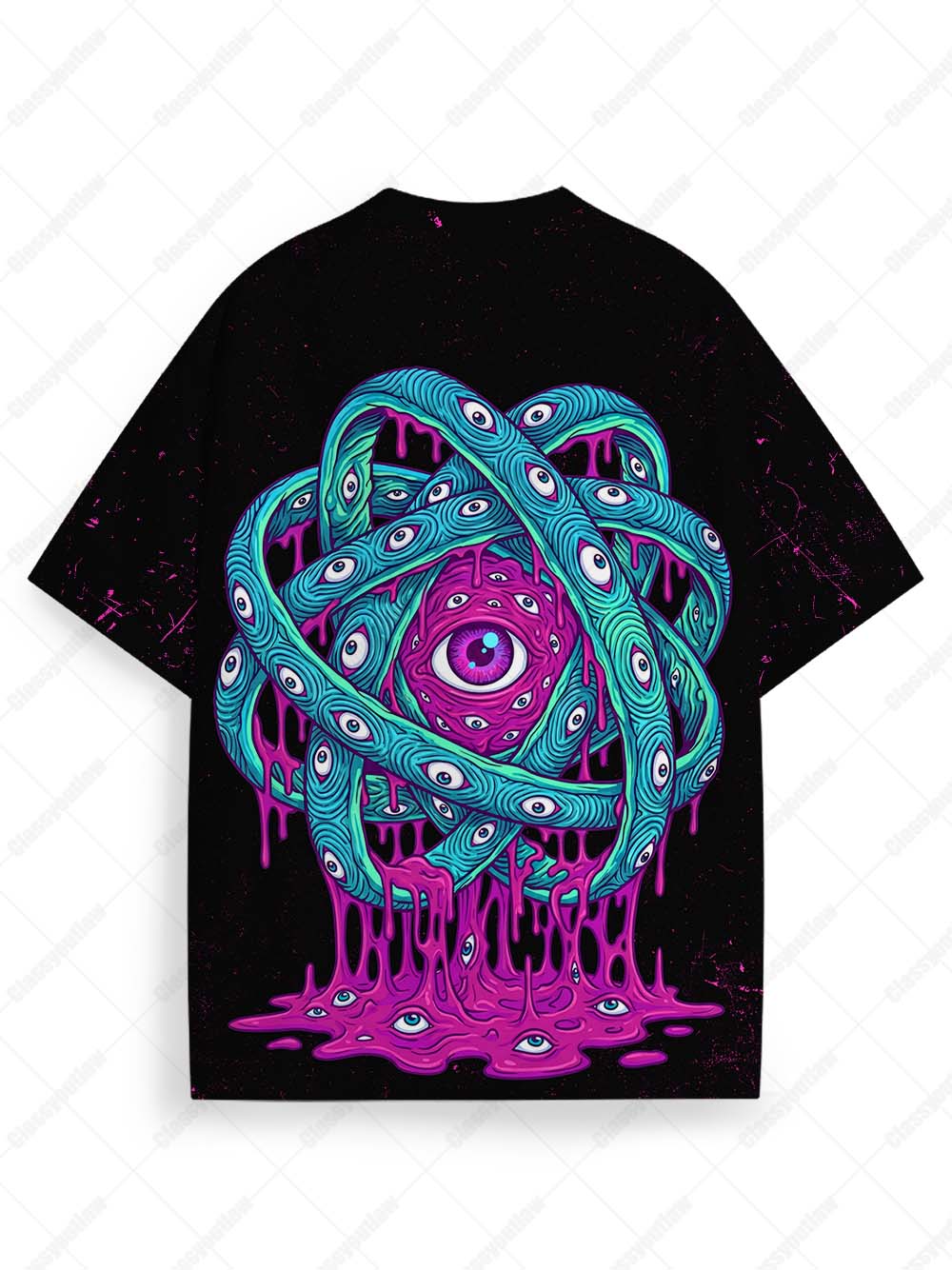 TRIPPY ALL-SEEING EYE ECO OVERSIZED GRAPHIC TEES