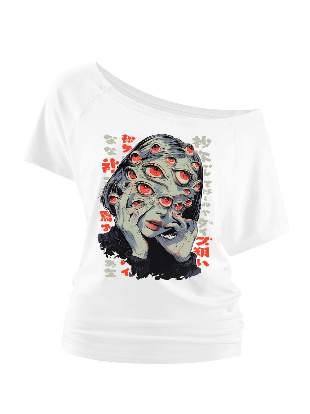 THOUSAND EYES GAZE OFF SHOULDER TSHIRT