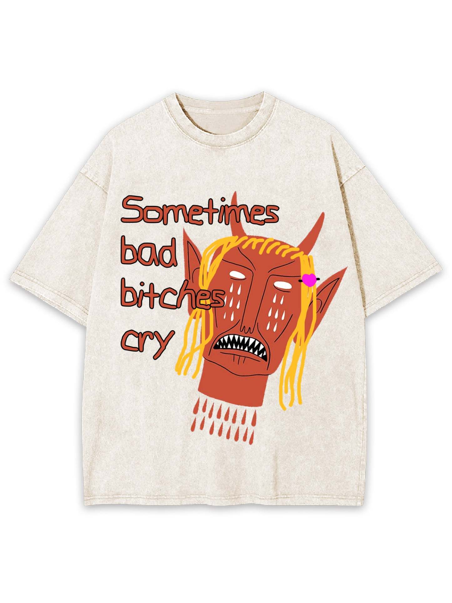 Bad Bitches Washed Tshirt-ClassyOutlaw