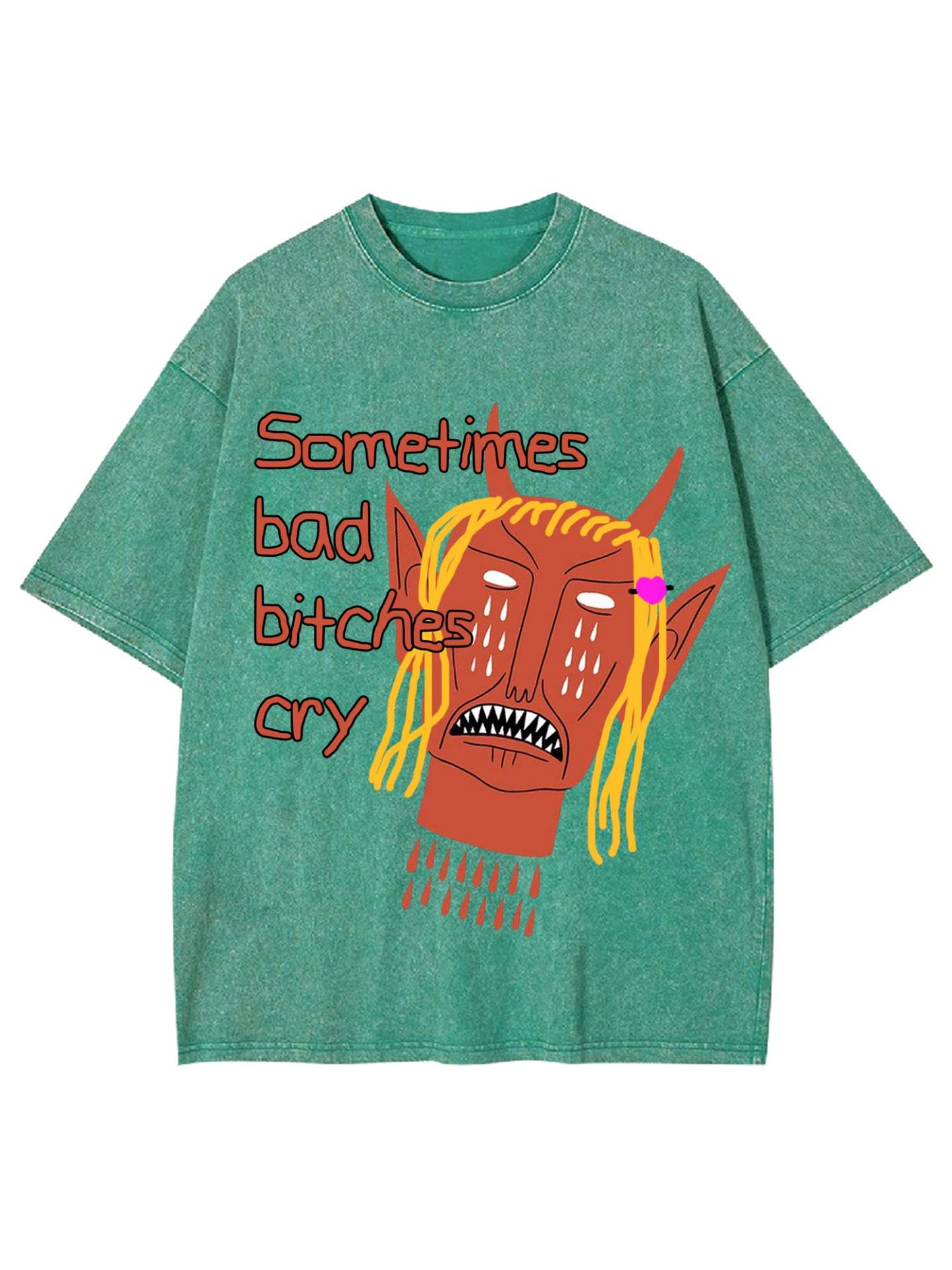 Bad Bitches Washed Tshirt-ClassyOutlaw