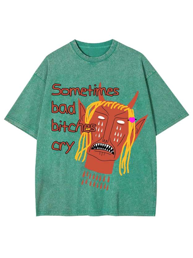 Bad Bitches Washed Tshirt-ClassyOutlaw