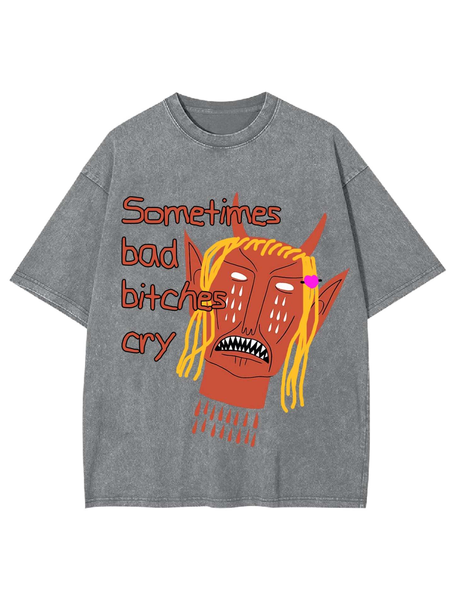 Bad Bitches Washed Tshirt-ClassyOutlaw