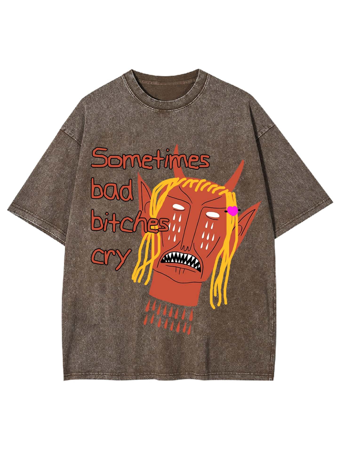 Bad Bitches Washed Tshirt-ClassyOutlaw