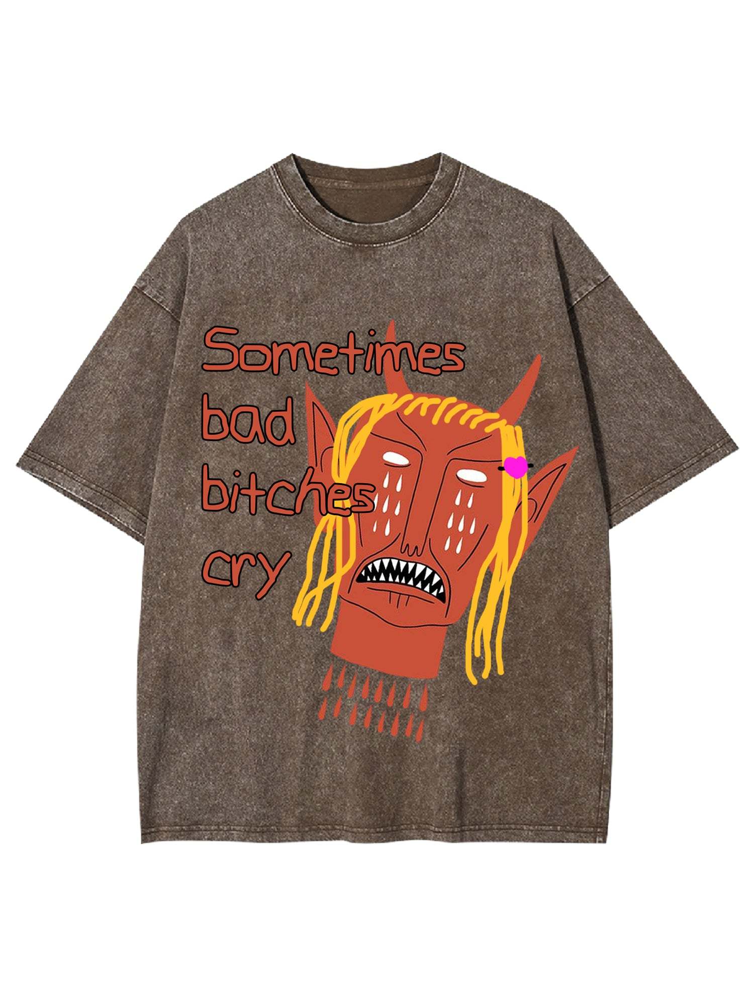 Bad Bitches Washed Tshirt-ClassyOutlaw