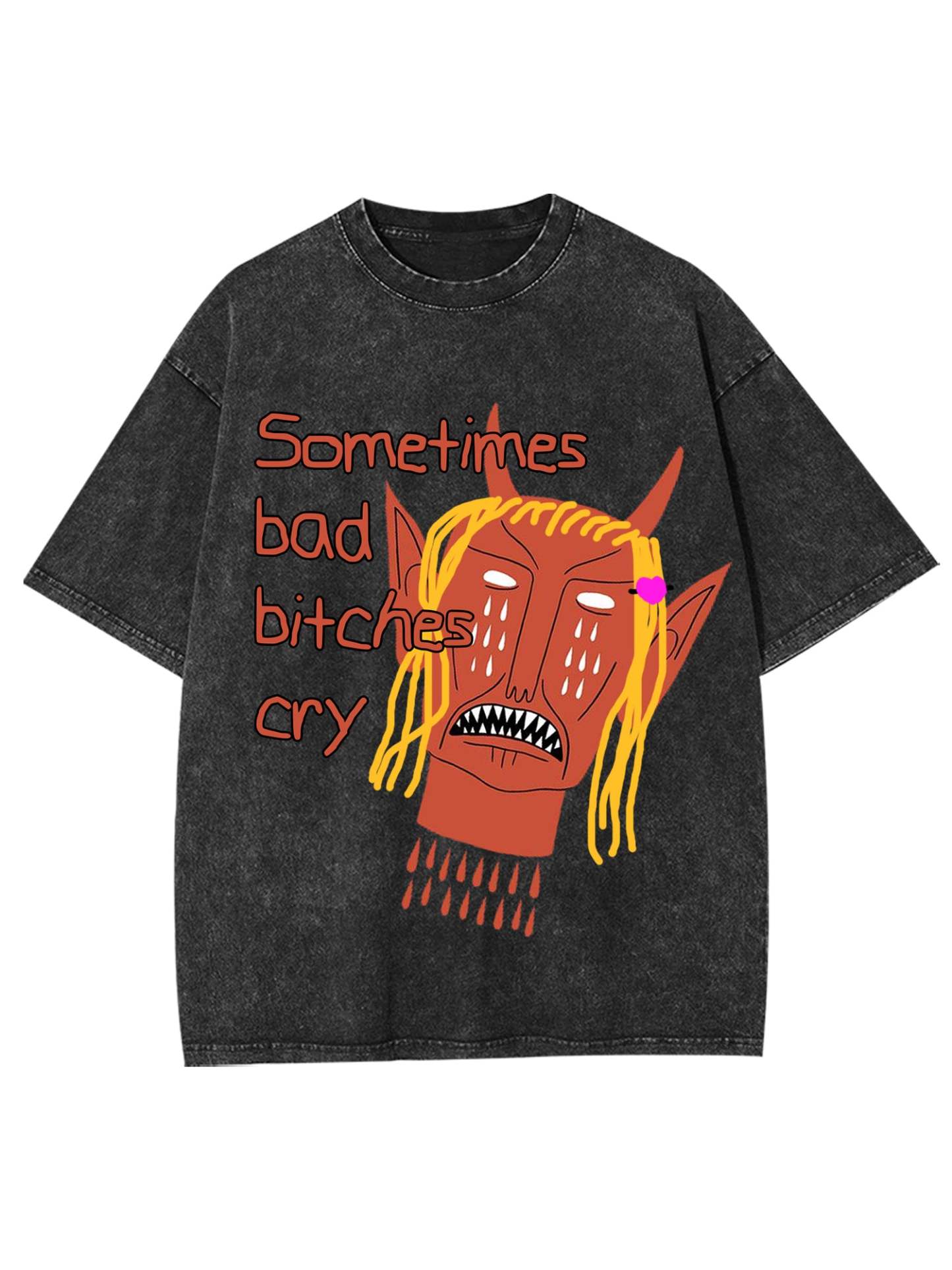 Bad Bitches Washed Tshirt-ClassyOutlaw