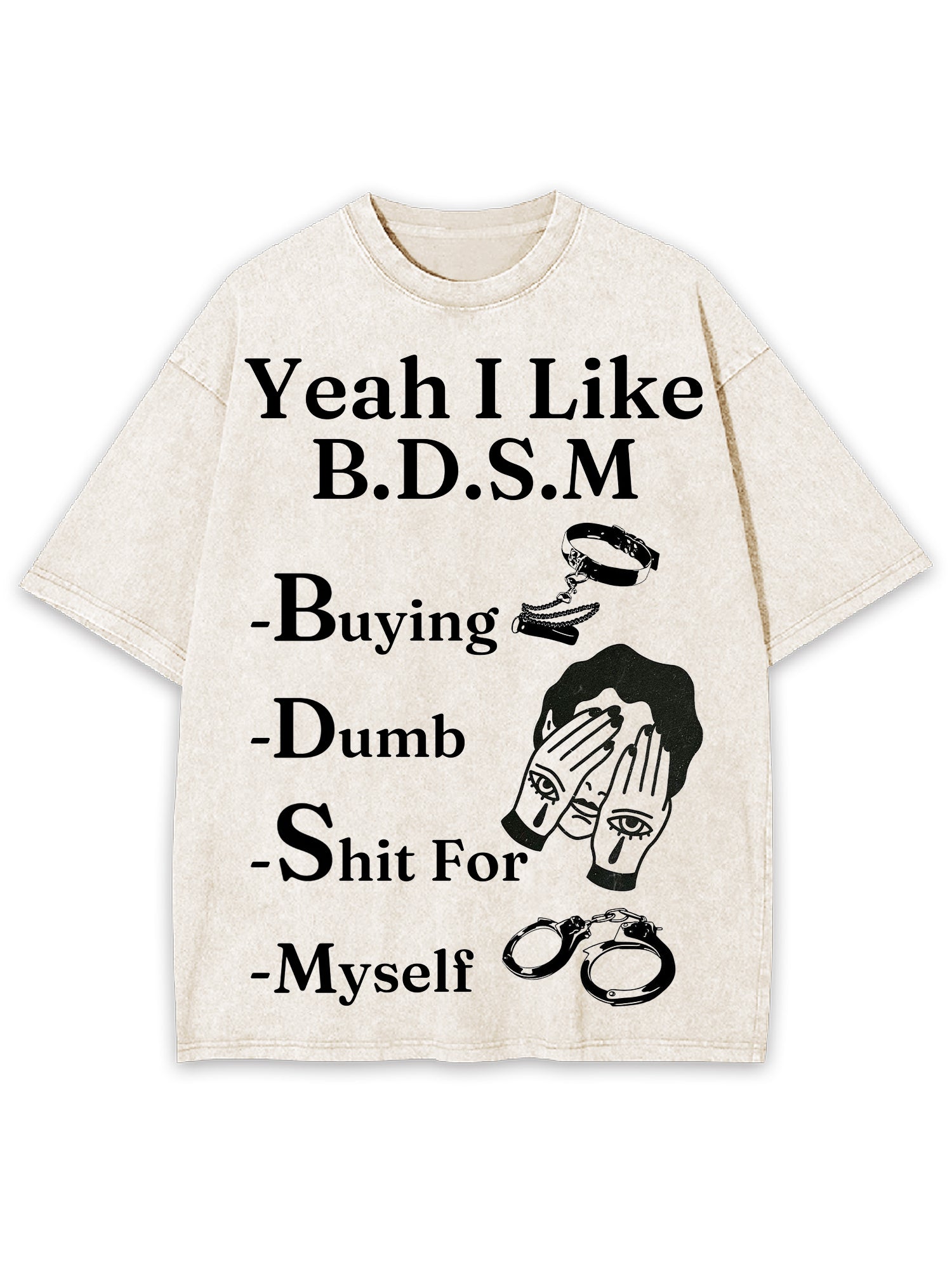 Bdsm Washed Tshirt-ClassyOutlaw