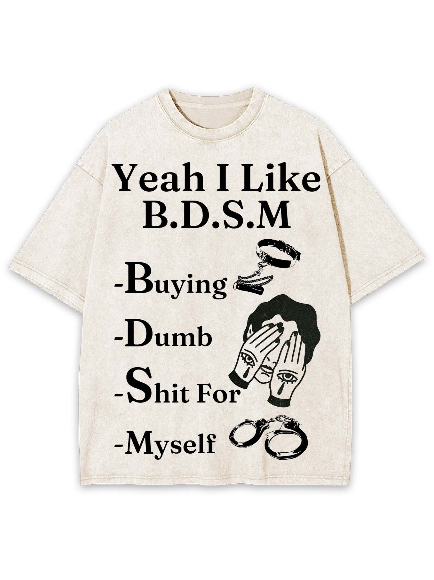 Bdsm Washed Tshirt-ClassyOutlaw
