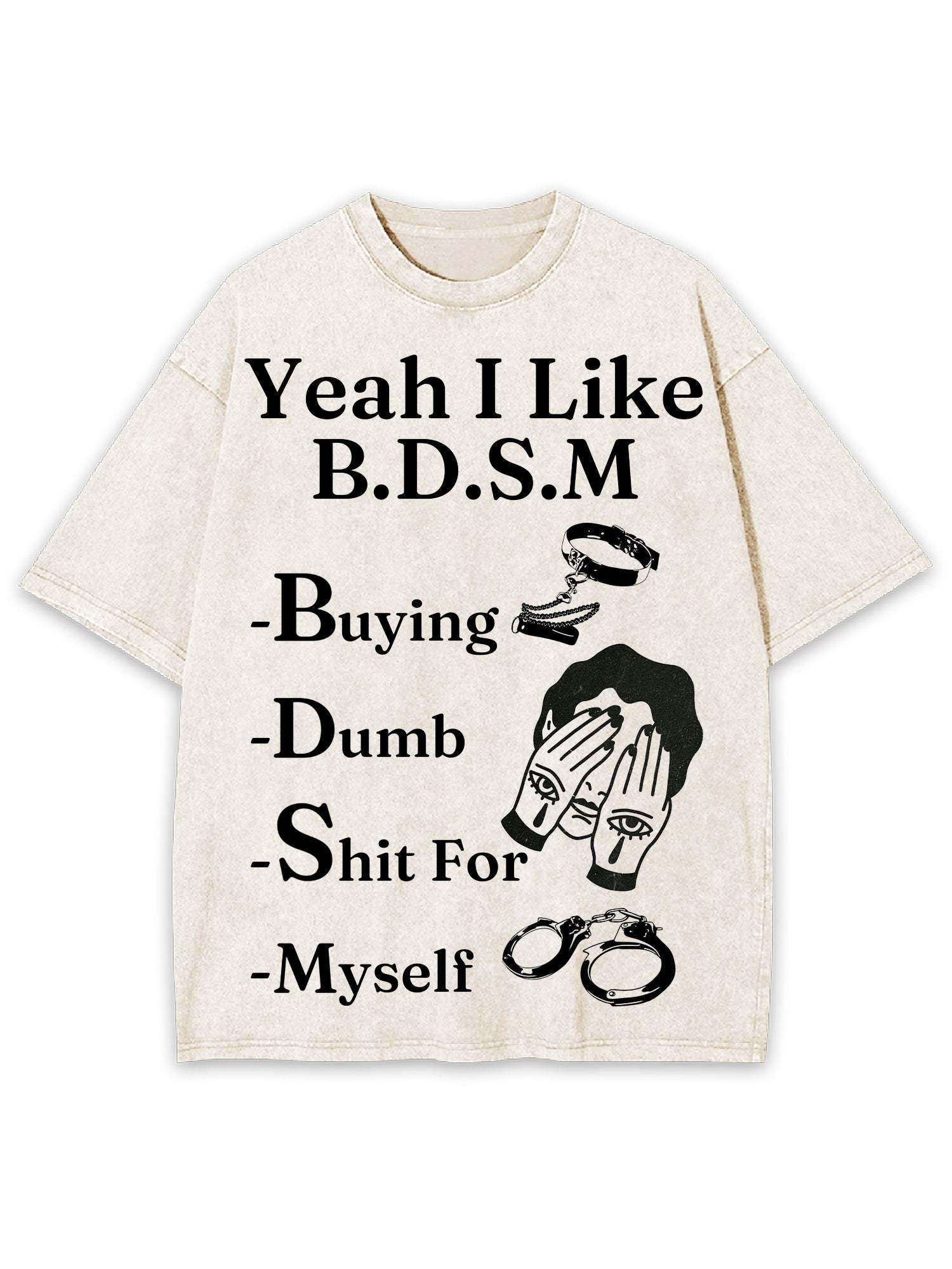 Bdsm Washed Tshirt-ClassyOutlaw