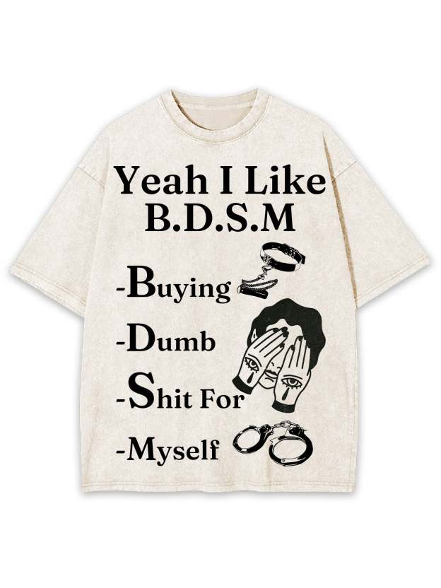 Bdsm Washed Tshirt-ClassyOutlaw