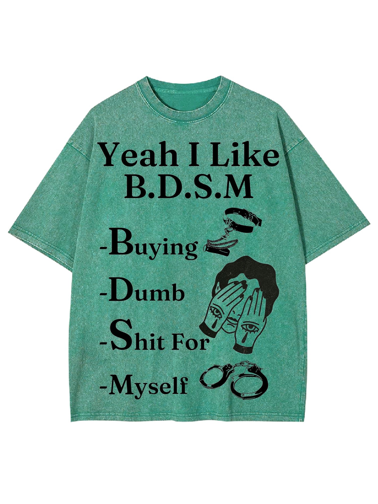 Bdsm Washed Tshirt-ClassyOutlaw