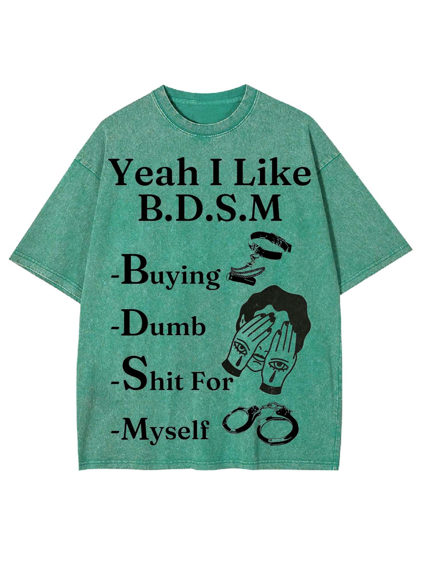 Bdsm Washed Tshirt-ClassyOutlaw