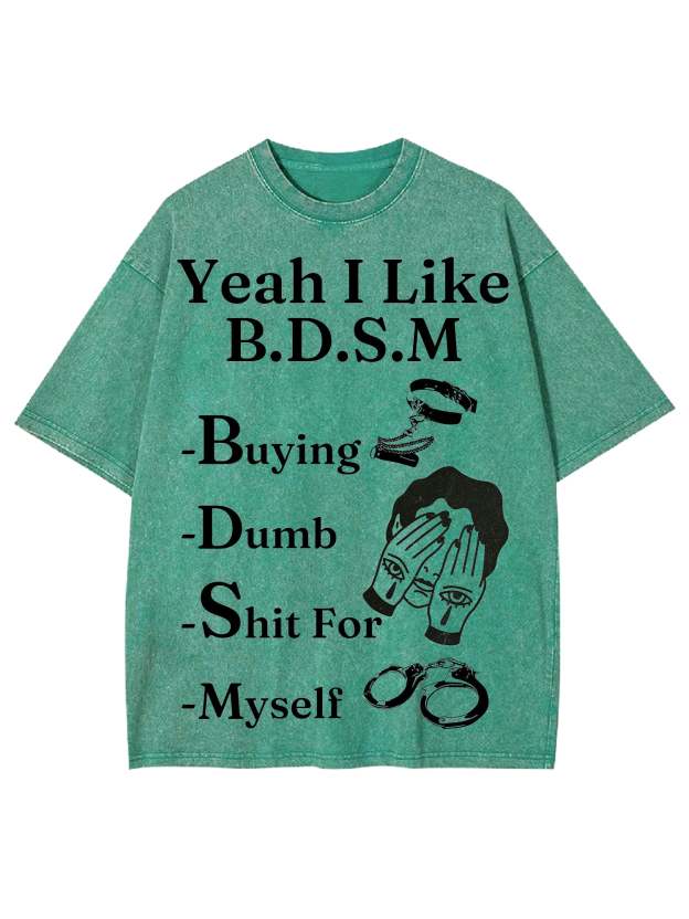 Bdsm Washed Tshirt-ClassyOutlaw