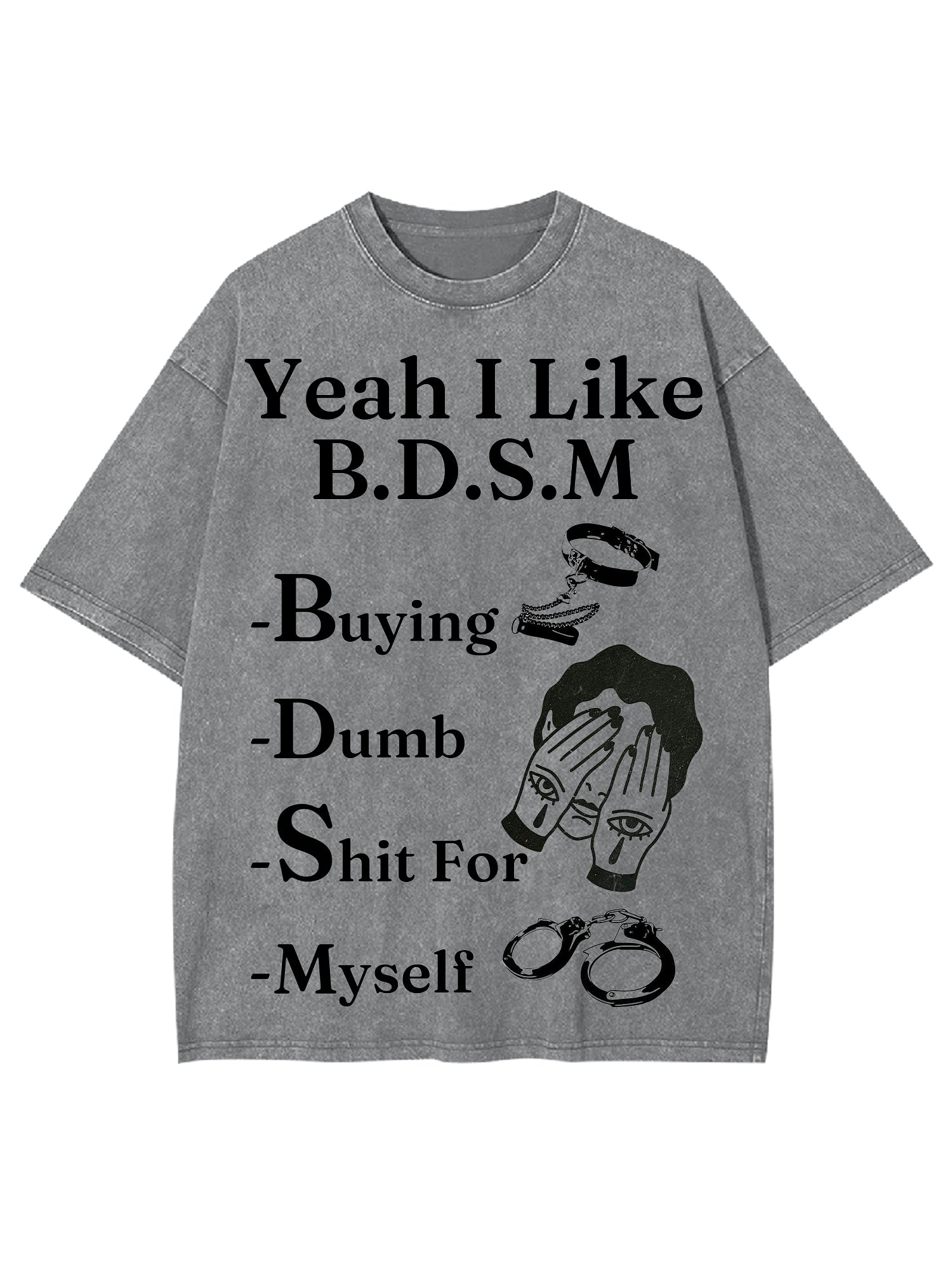 Bdsm Washed Tshirt-ClassyOutlaw
