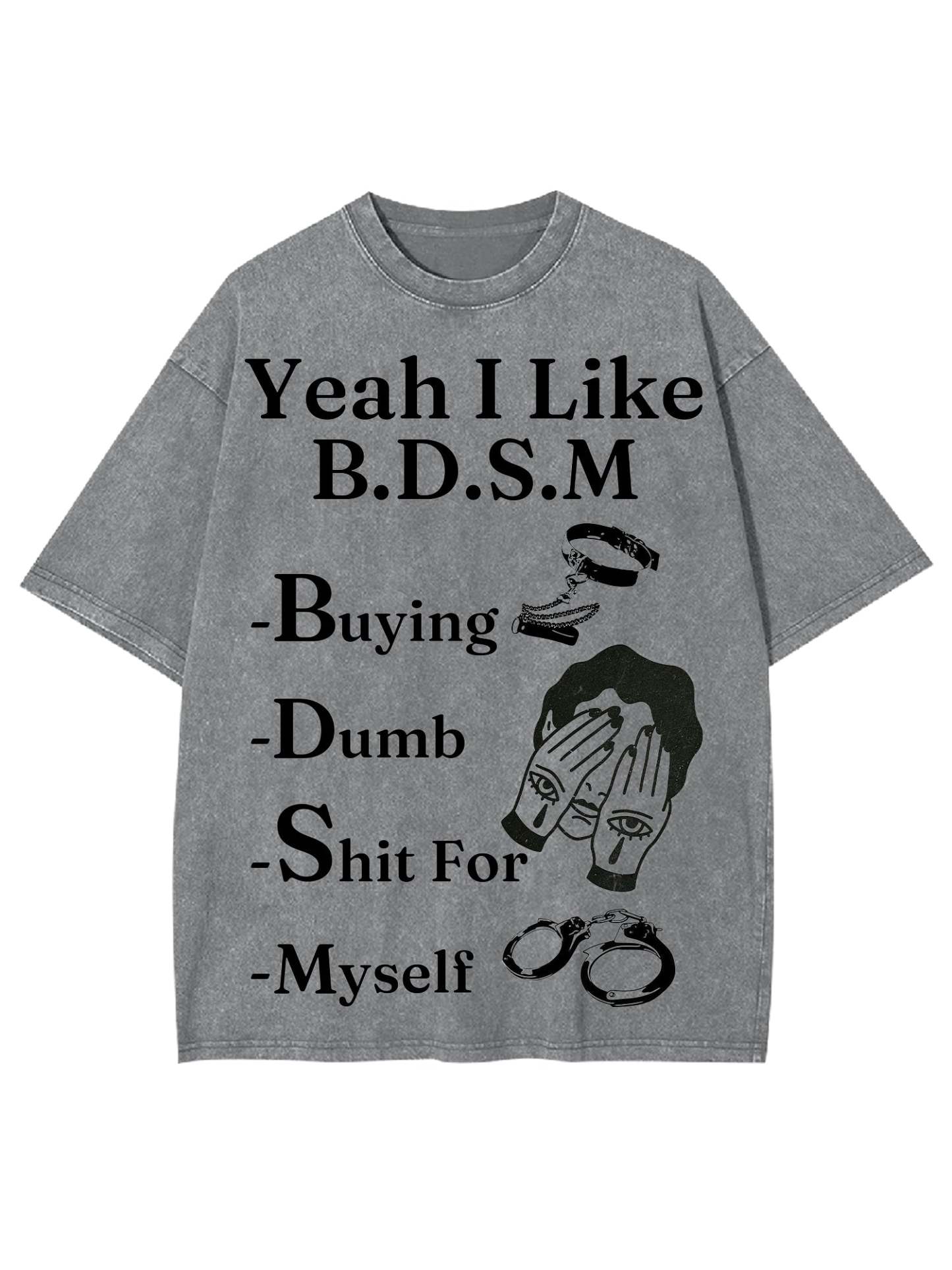 Bdsm Washed Tshirt-ClassyOutlaw