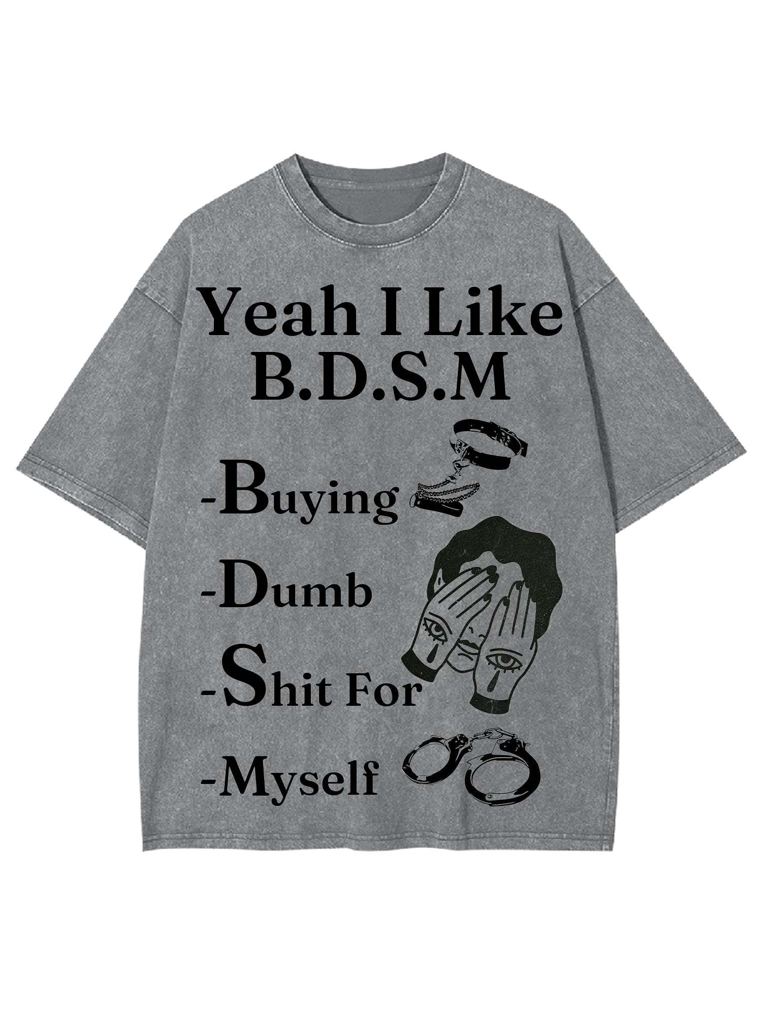 Bdsm Washed Tshirt-ClassyOutlaw