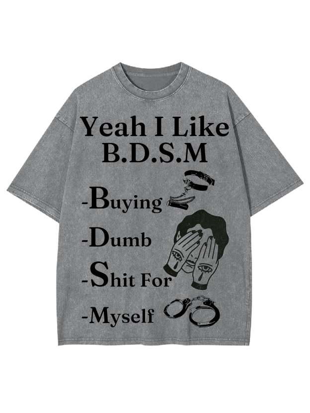 Bdsm Washed Tshirt-ClassyOutlaw
