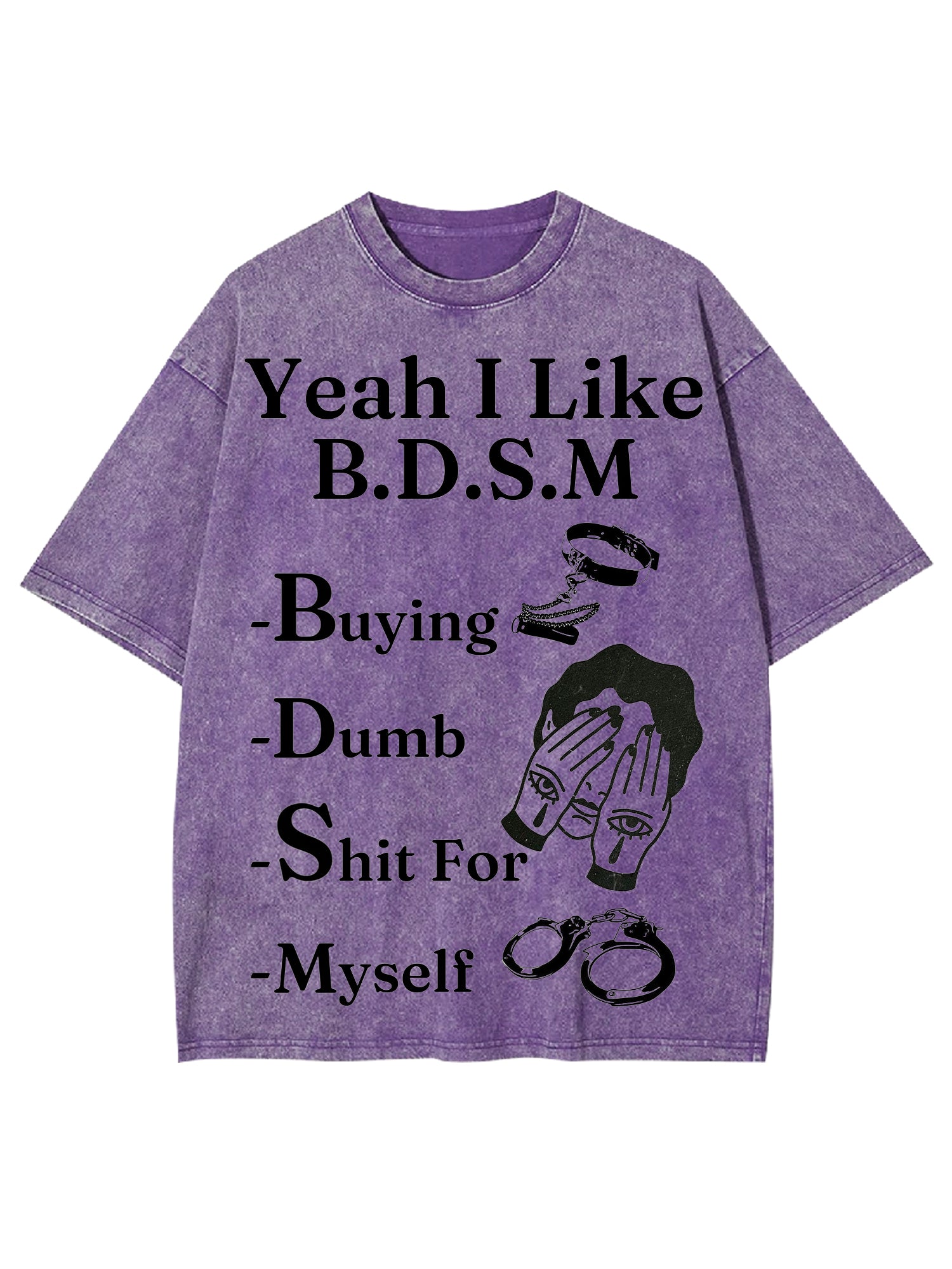 Bdsm Washed Tshirt-ClassyOutlaw