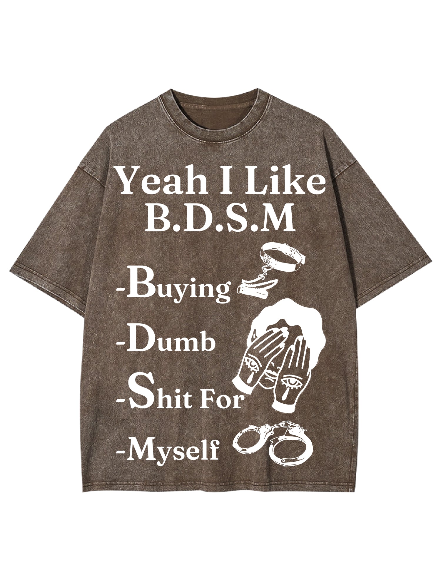 Bdsm Washed Tshirt-ClassyOutlaw