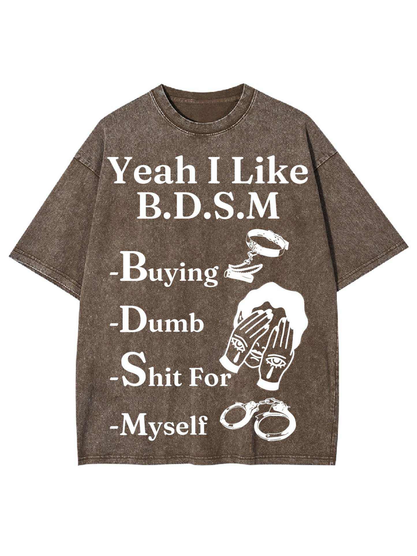 Bdsm Washed Tshirt-ClassyOutlaw
