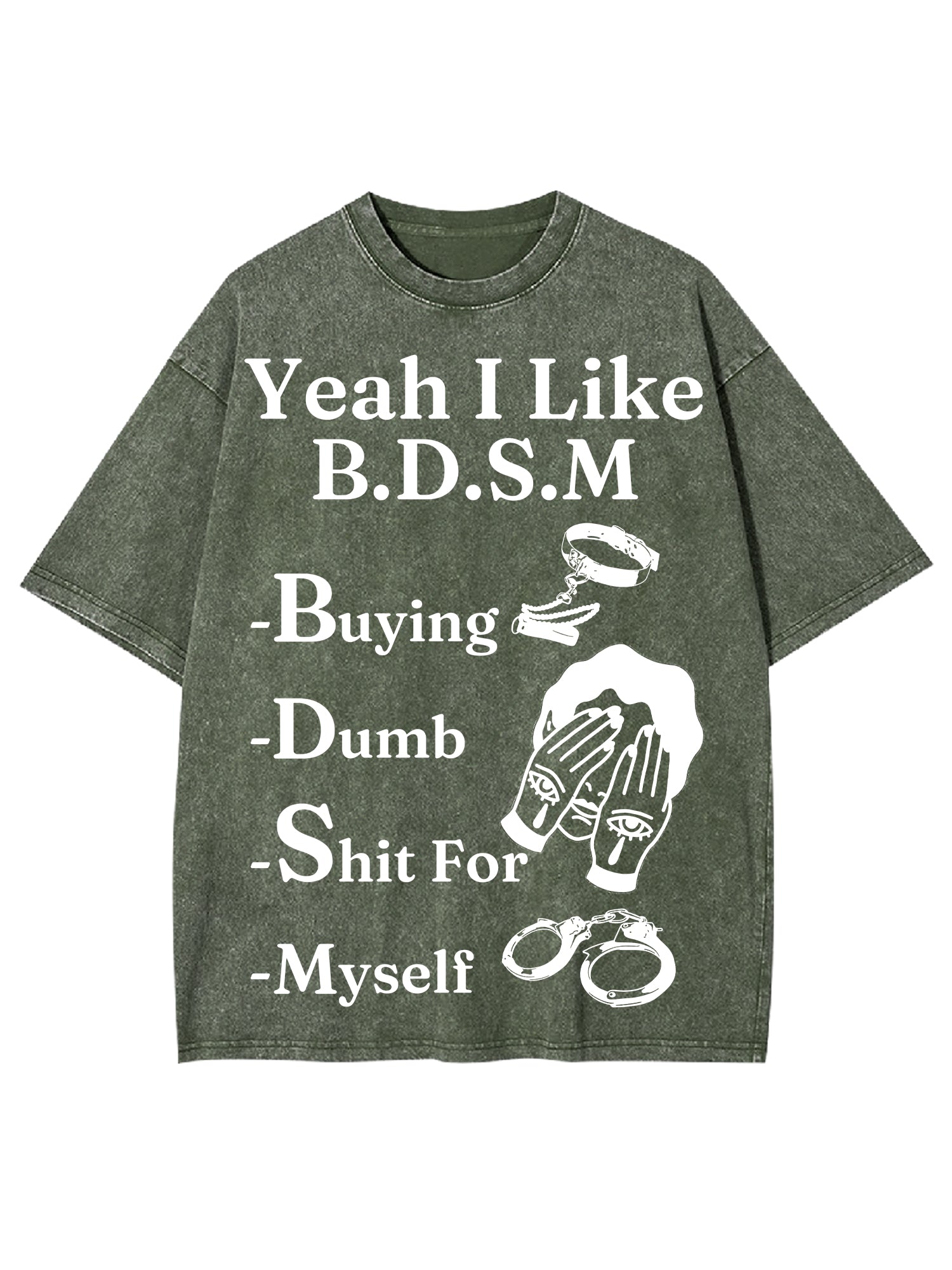 Bdsm Washed Tshirt-ClassyOutlaw