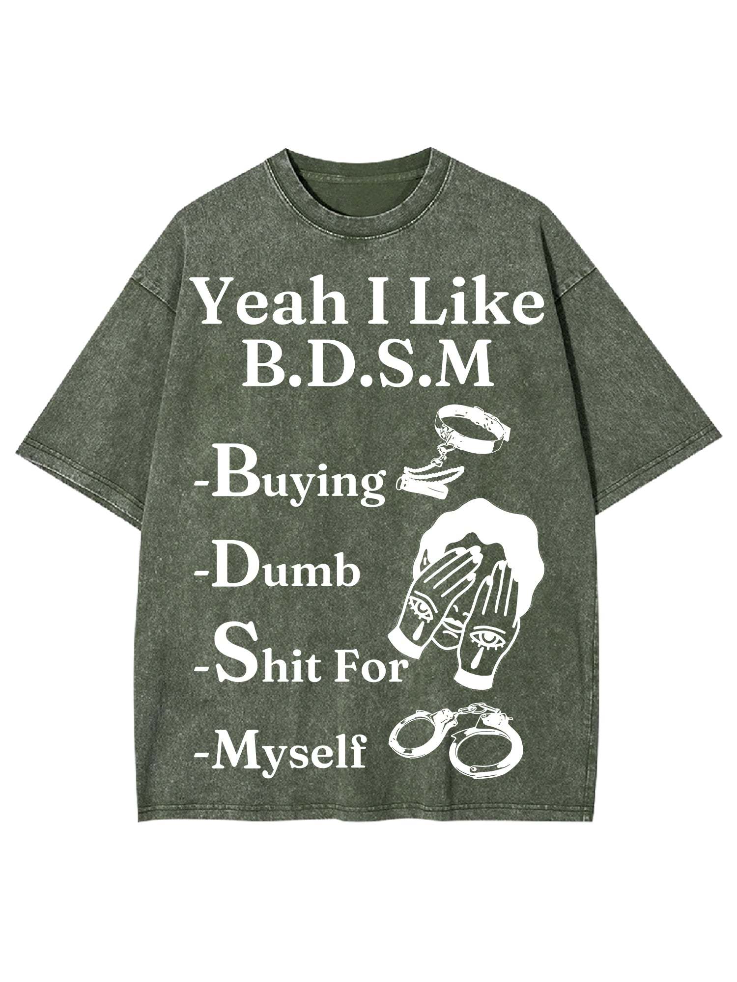 Bdsm Washed Tshirt-ClassyOutlaw