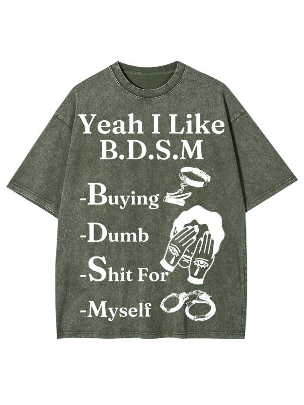 Bdsm Washed Tshirt-ClassyOutlaw