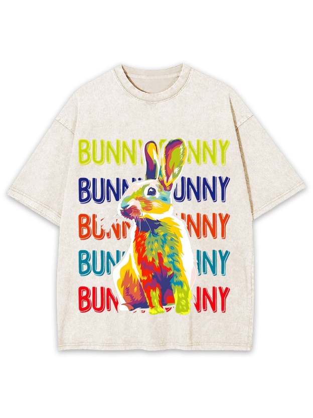 Bunny Washed Tshirt-ClassyOutlaw