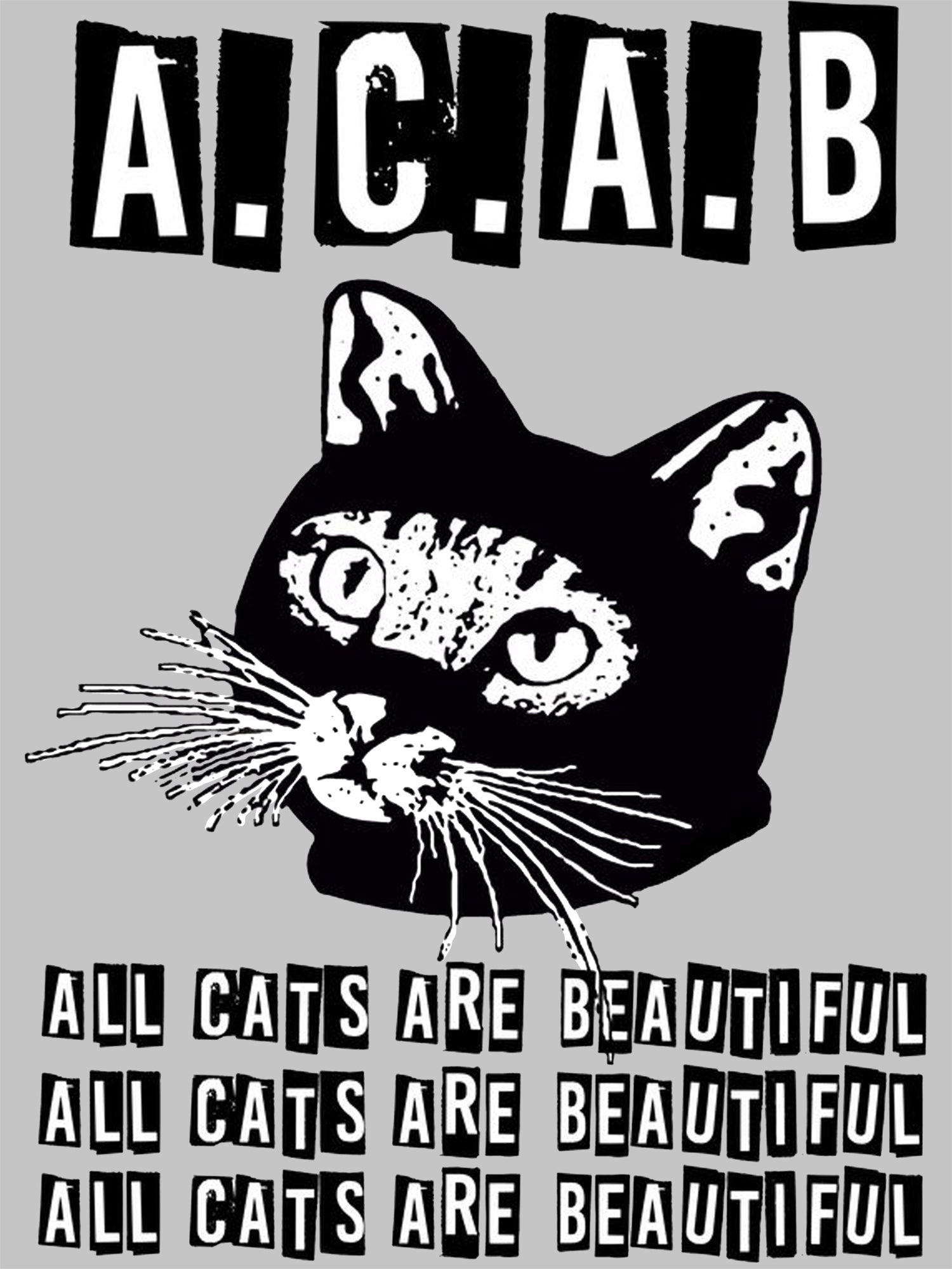 All Cats Are Beautiful Washed Tshirt-ClassyOutlaw