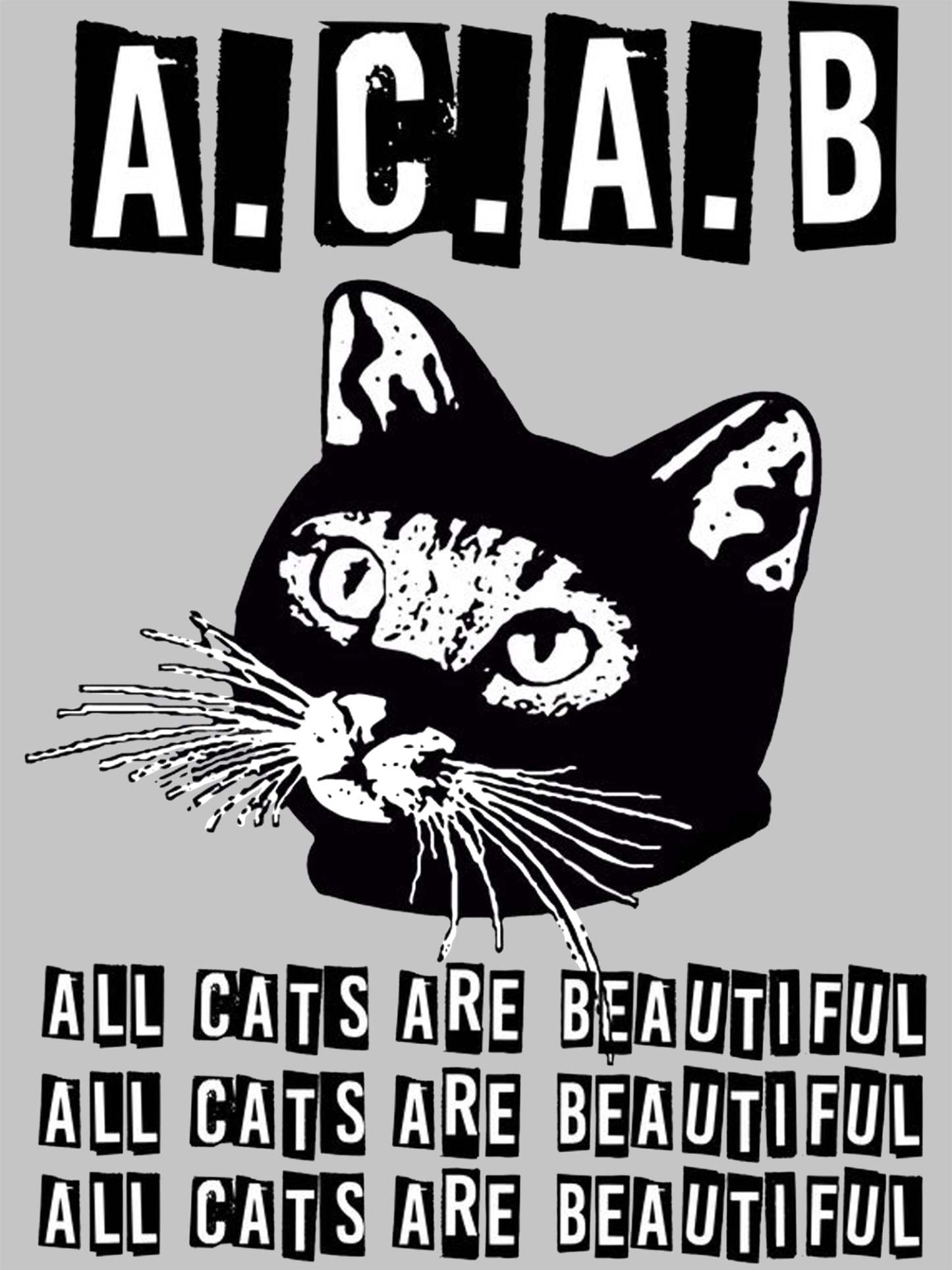 All Cats Are Beautiful Washed Tshirt-ClassyOutlaw