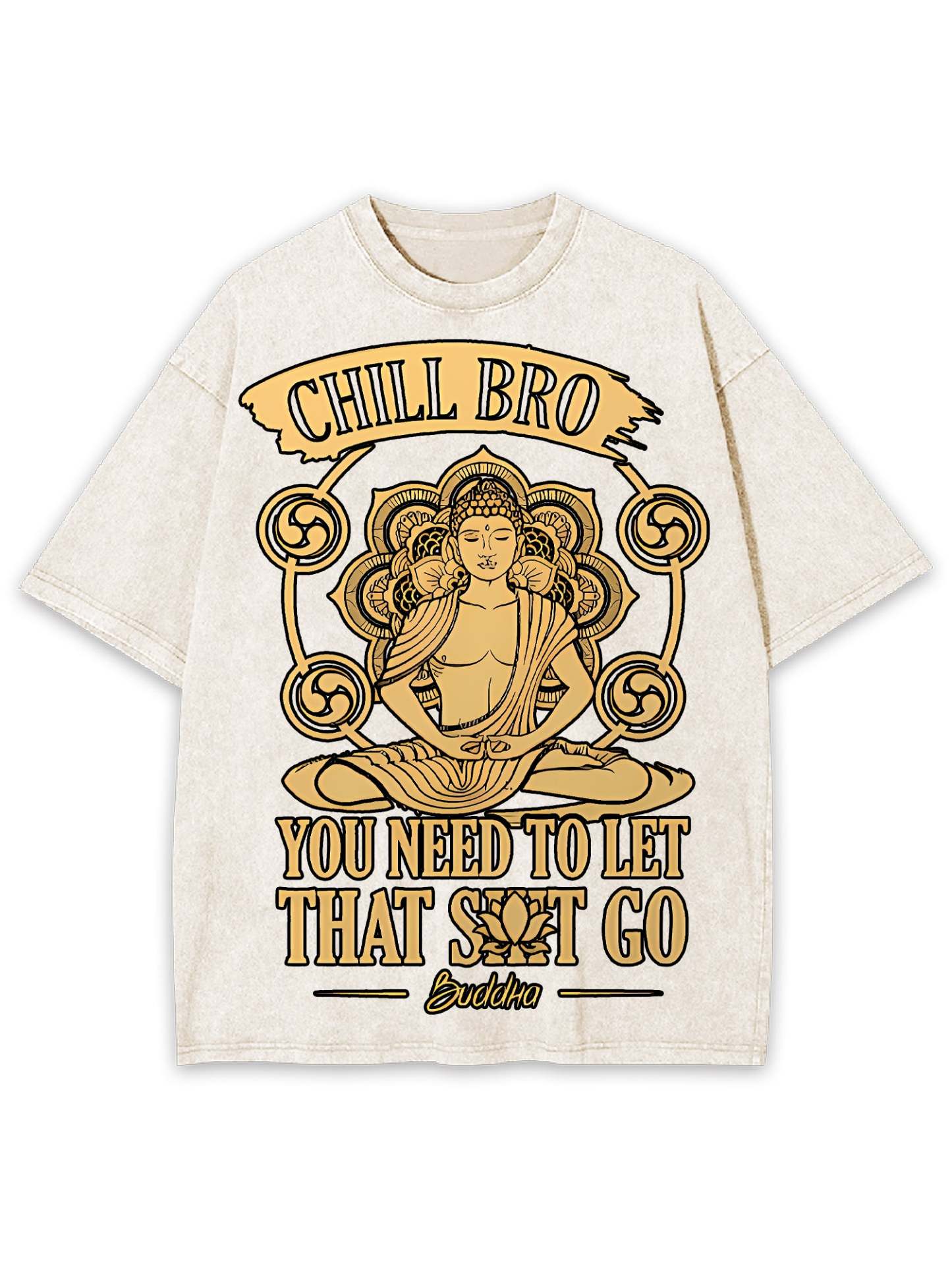 Chill Bro Washed Tshirt-ClassyOutlaw