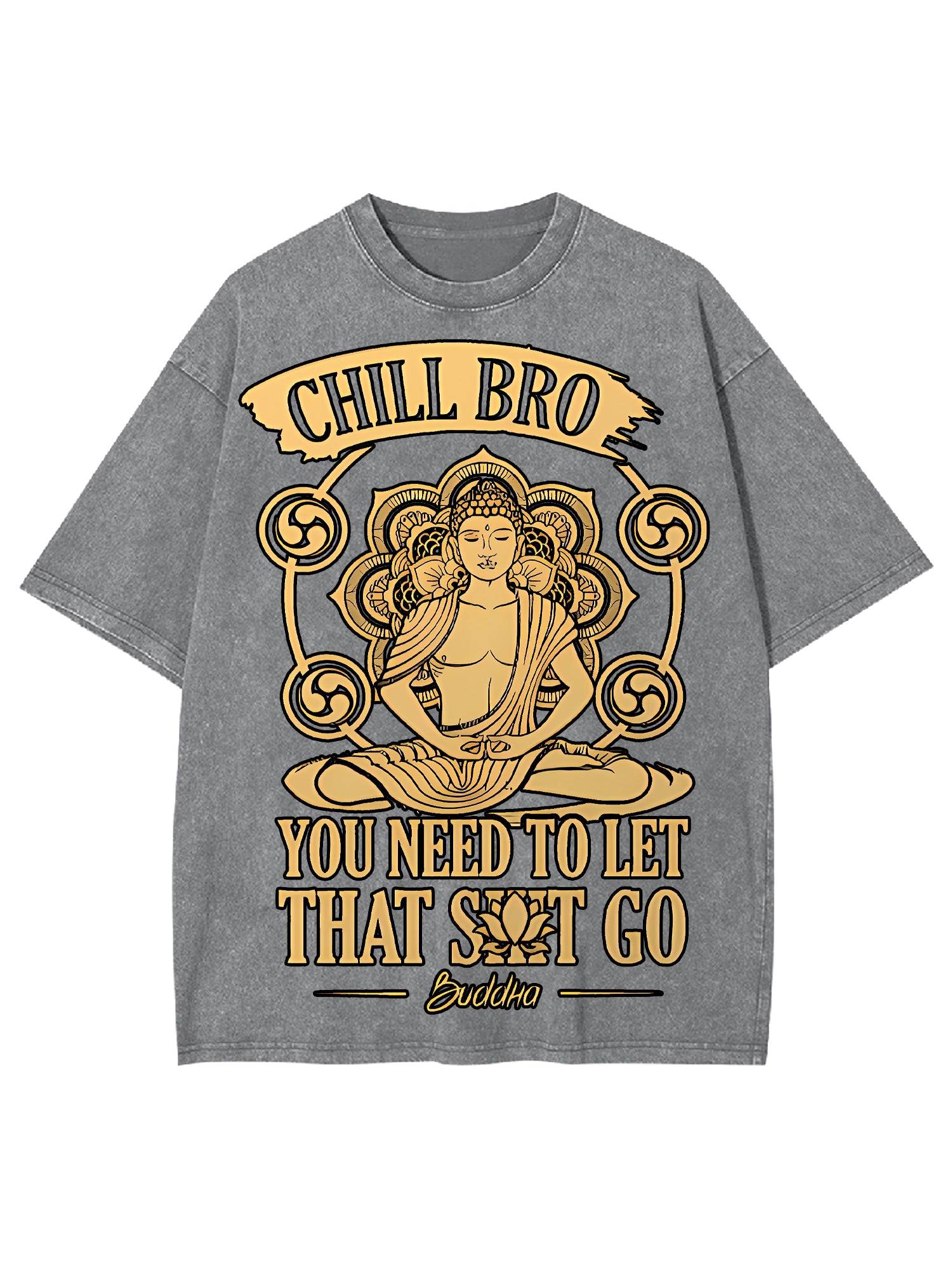 Chill Bro Washed Tshirt-ClassyOutlaw