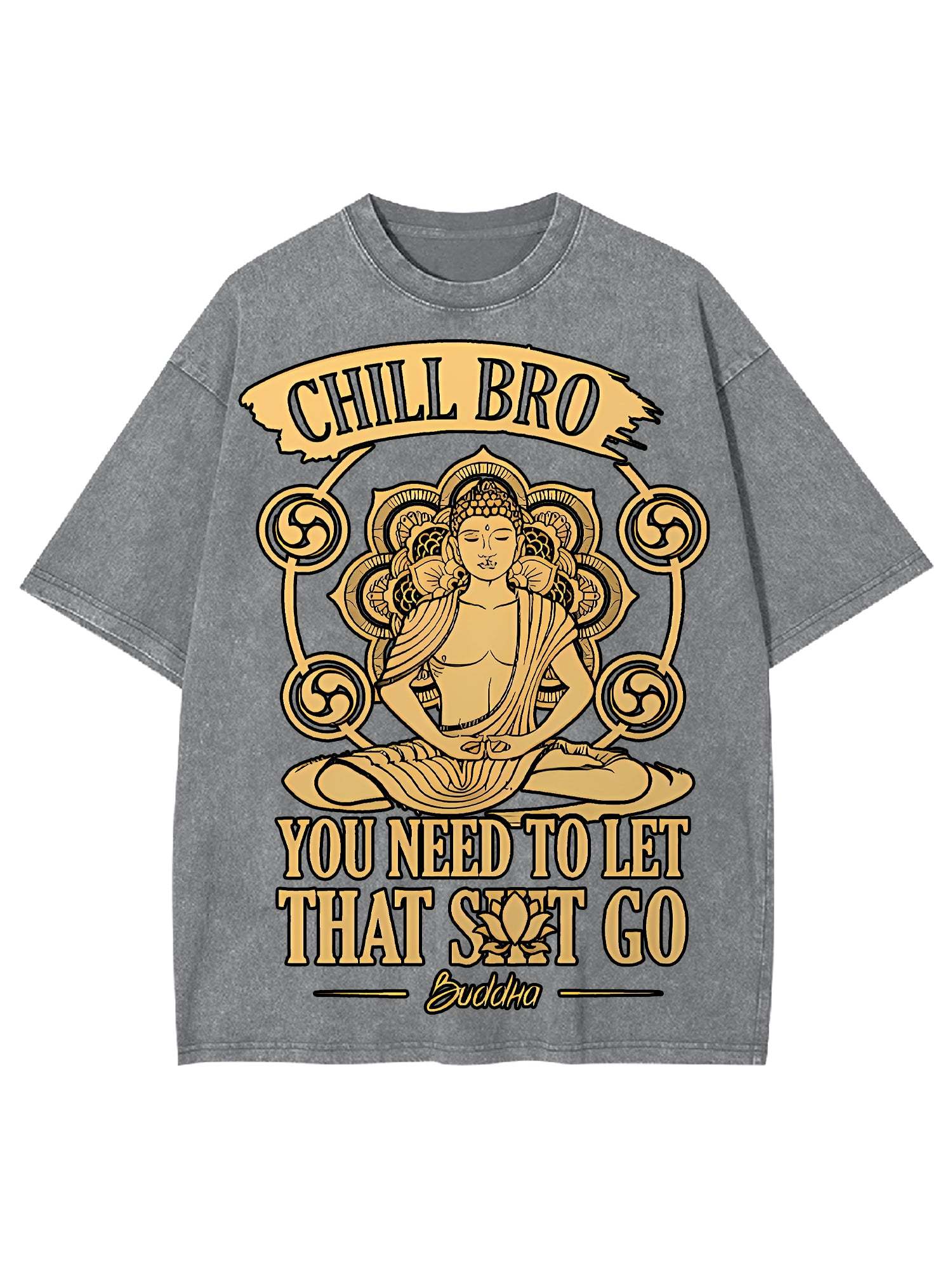 Chill Bro Washed Tshirt-ClassyOutlaw