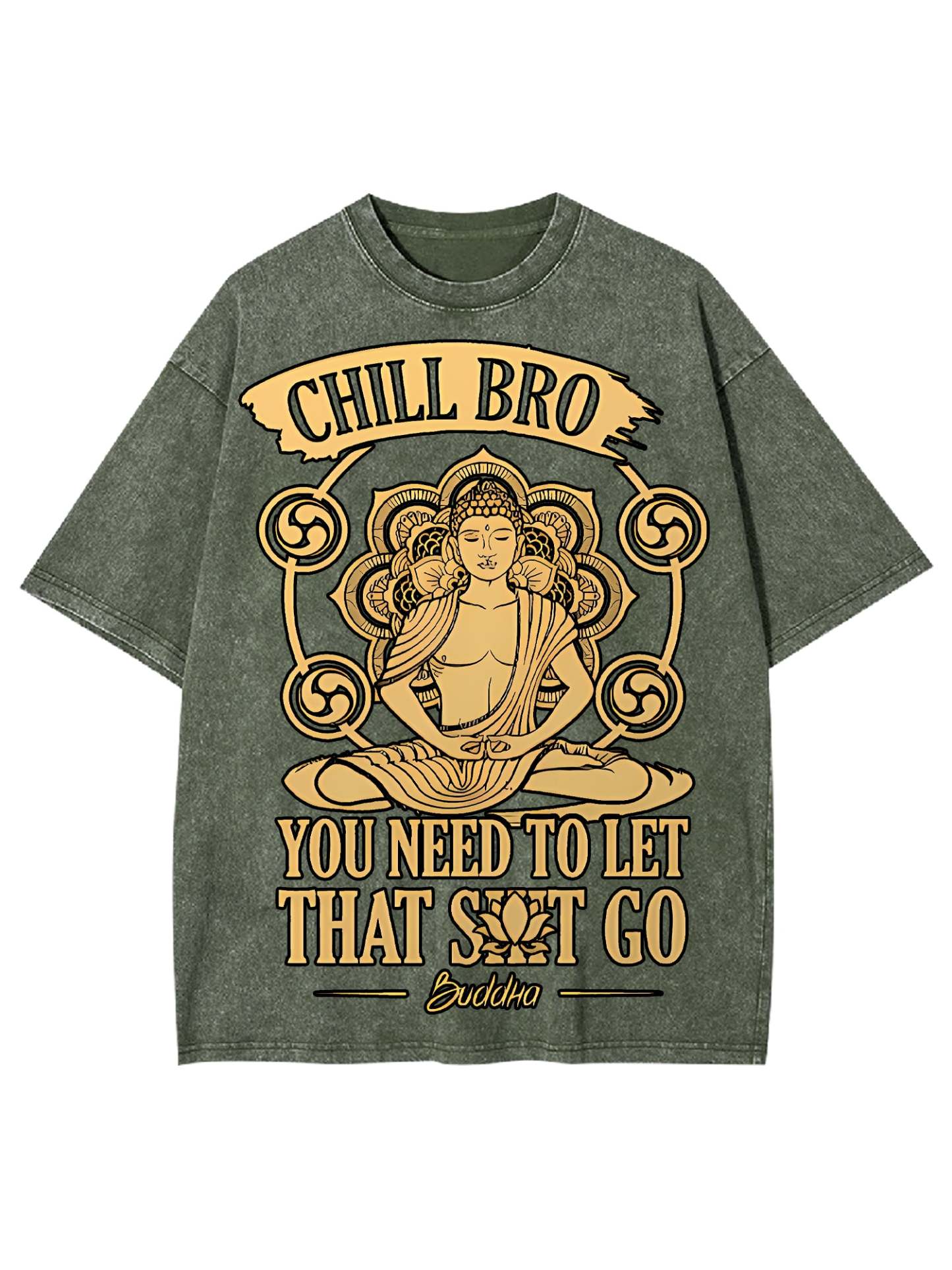 Chill Bro Washed Tshirt-ClassyOutlaw