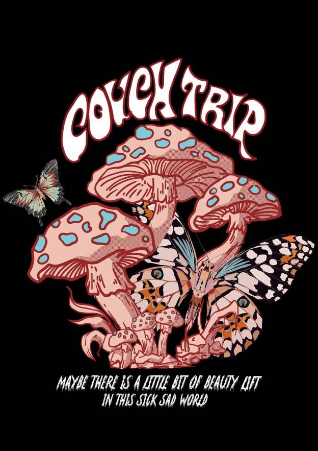 Couch Trip Washed Tshirt-ClassyOutlaw