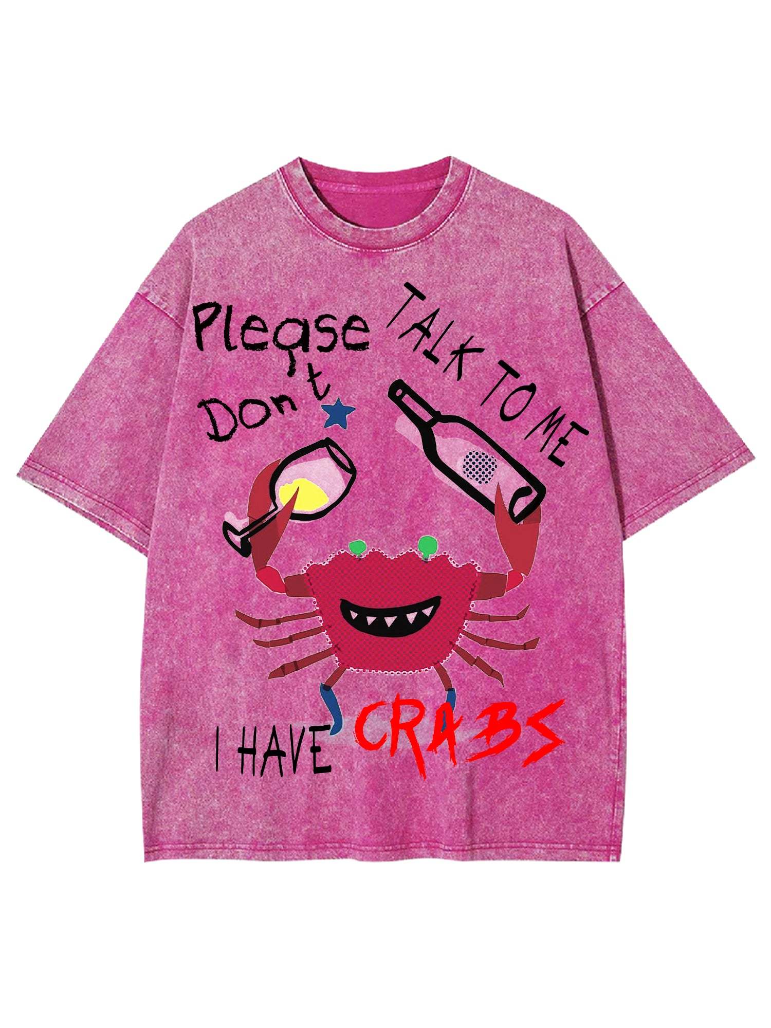 Crabs Washed Tshirt-ClassyOutlaw