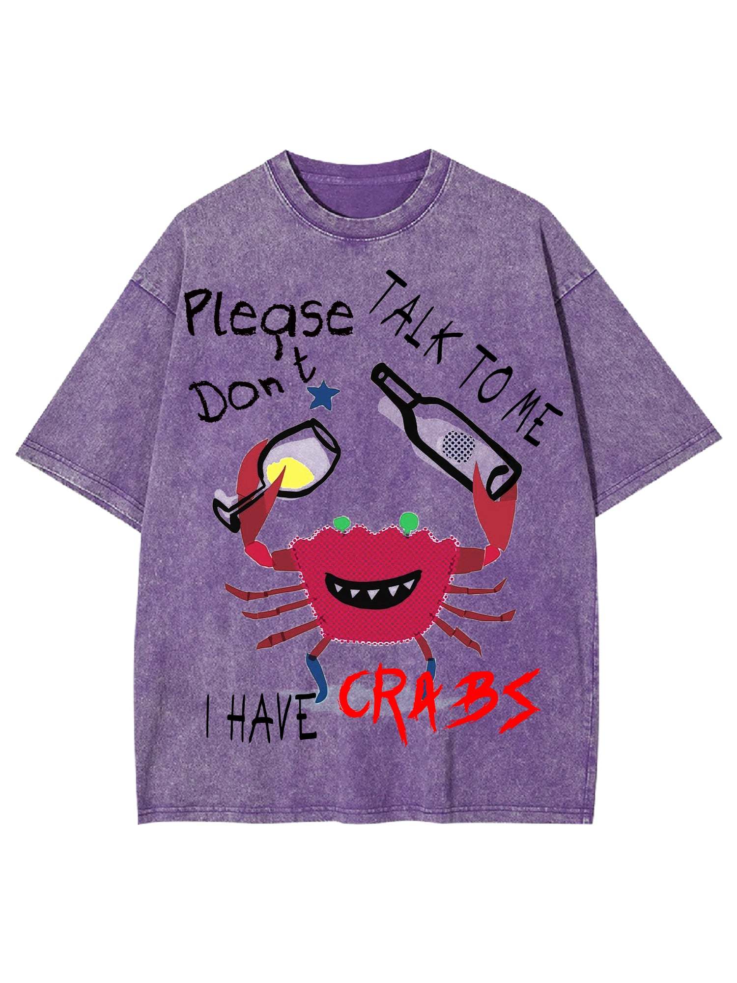 Crabs Washed Tshirt-ClassyOutlaw