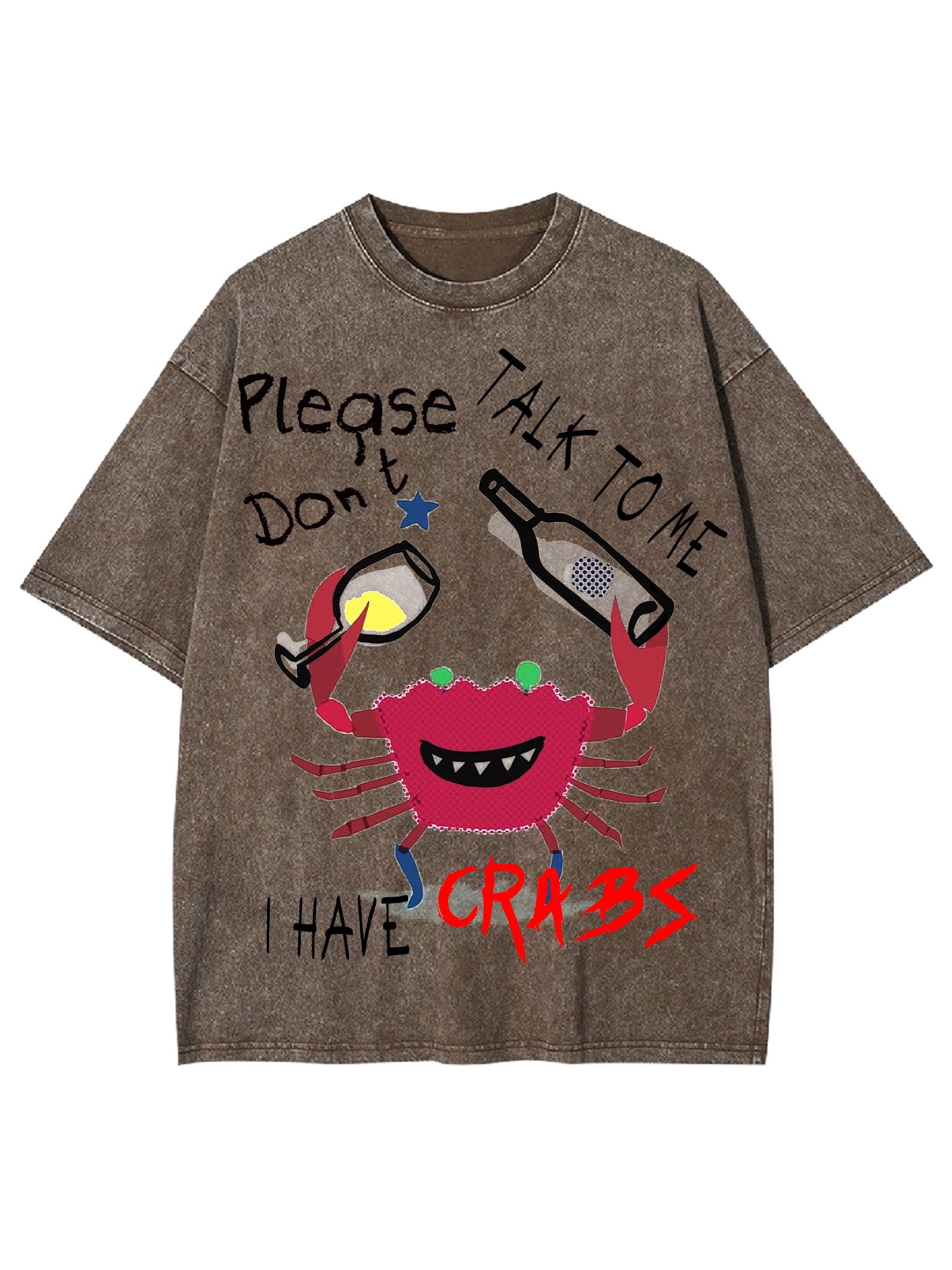 Crabs Washed Tshirt-ClassyOutlaw