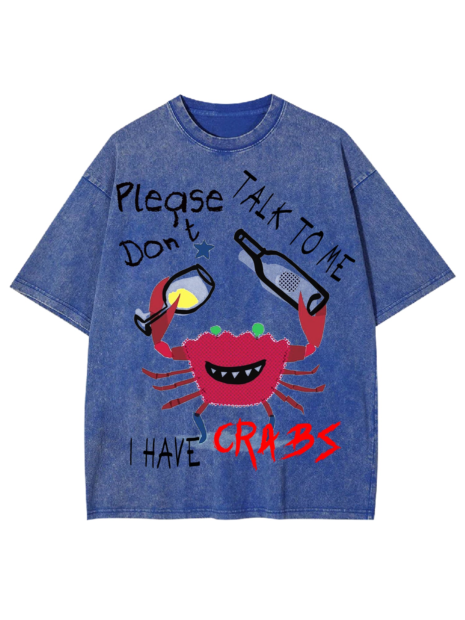 Crabs Washed Tshirt-ClassyOutlaw