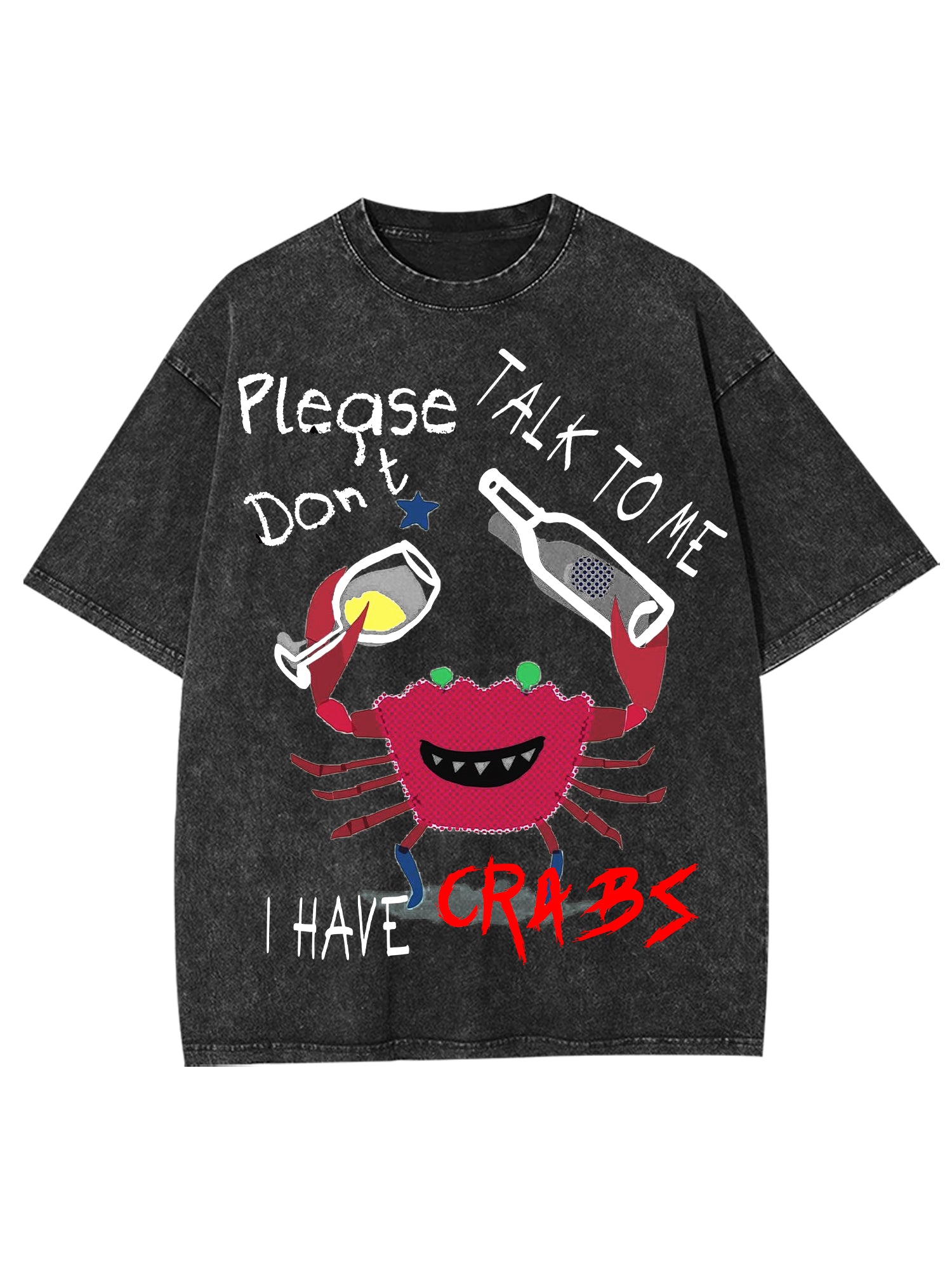 Crabs Washed Tshirt-ClassyOutlaw