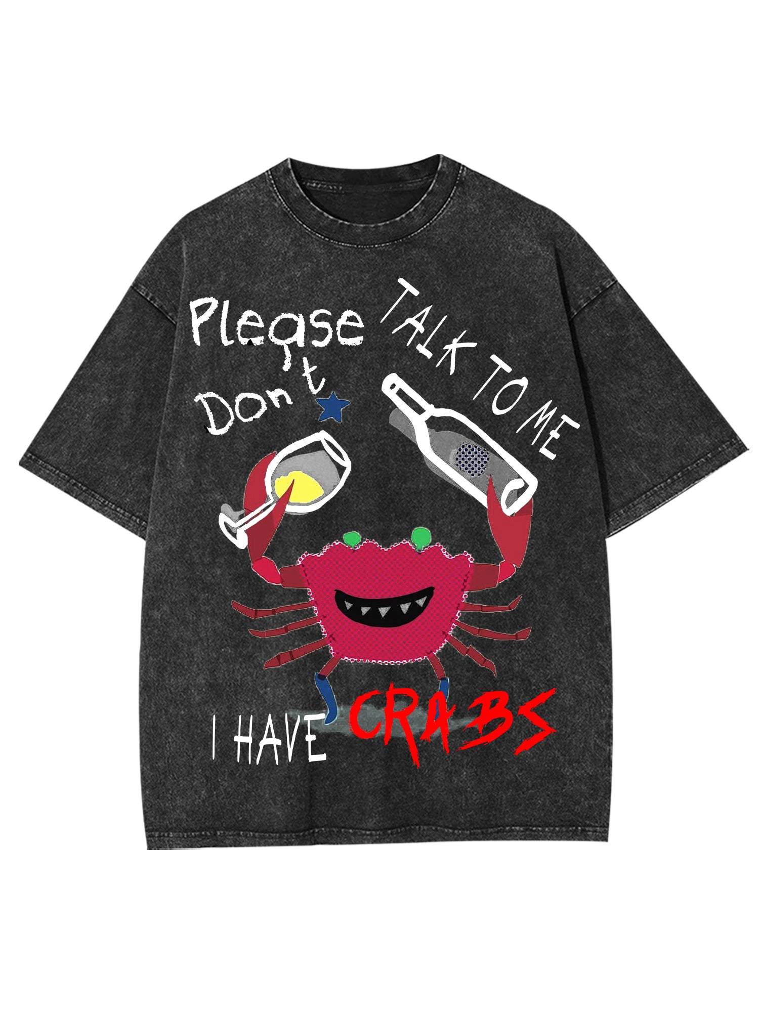 Crabs Washed Tshirt-ClassyOutlaw