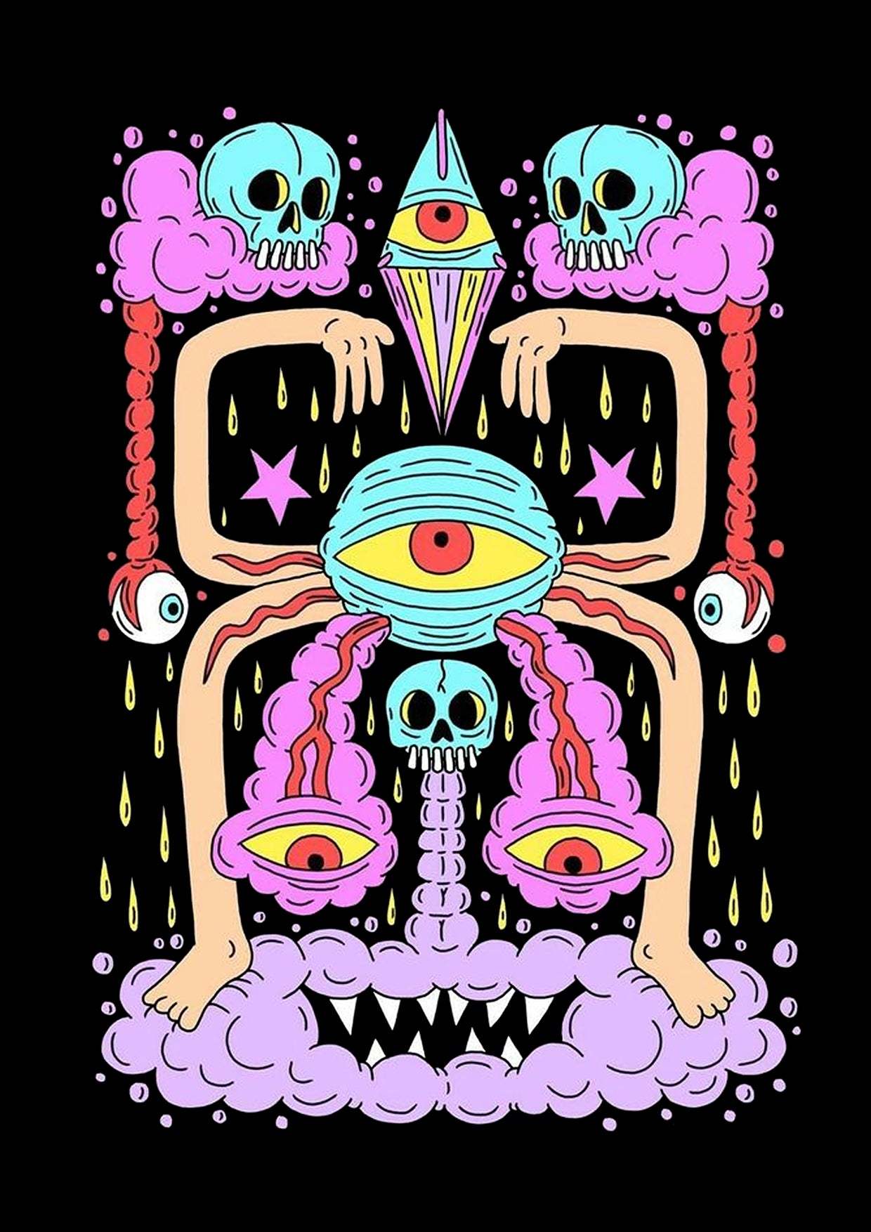 Death And Deranged Washed Tshirt-ClassyOutlaw