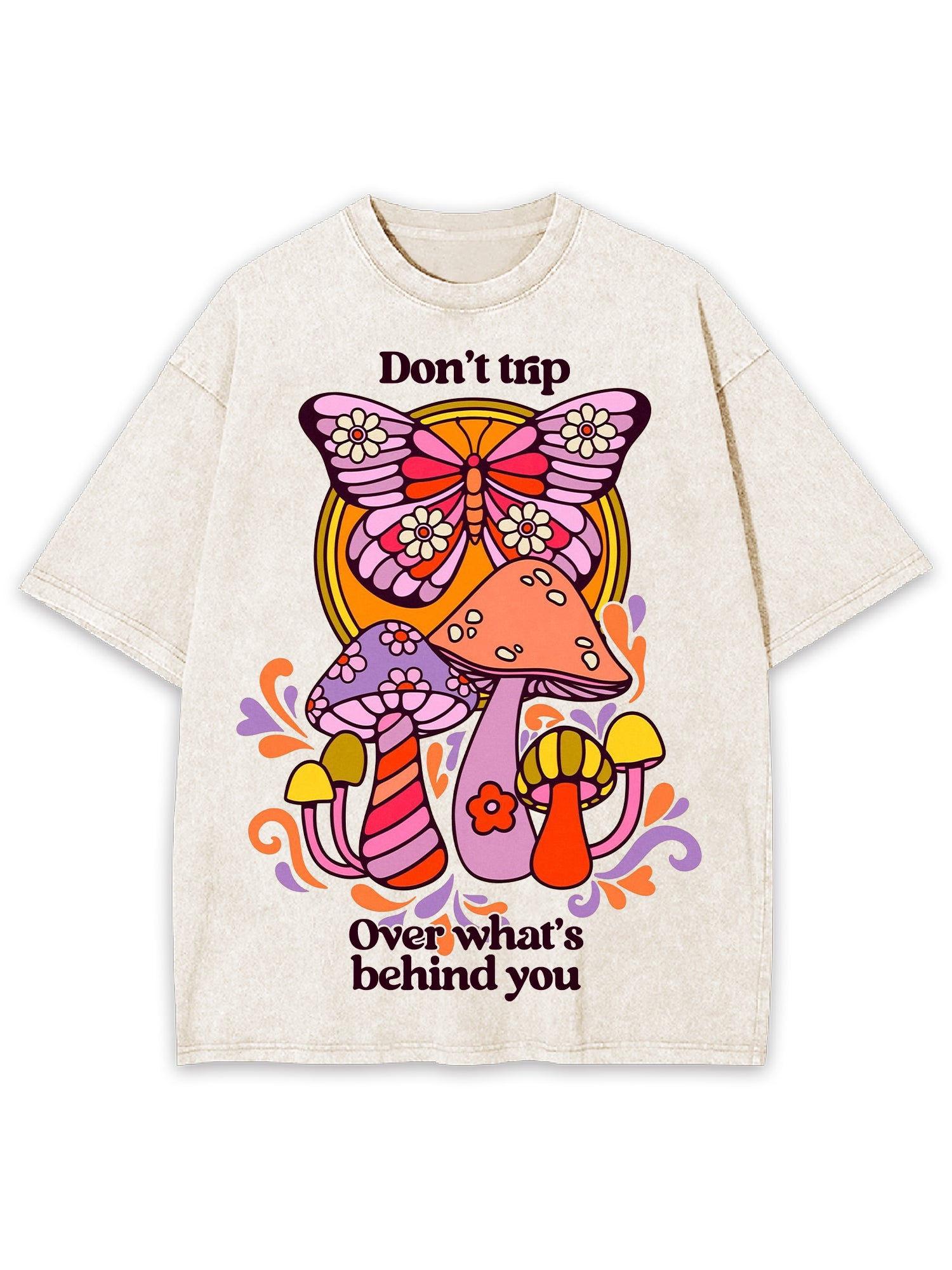 Don't Trip Washed Tshirt-ClassyOutlaw