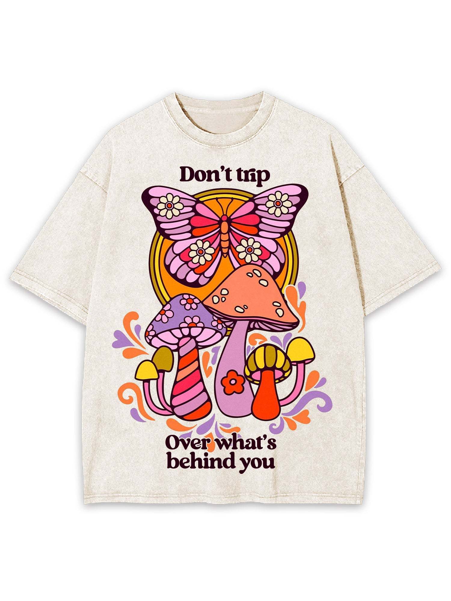Don't Trip Washed Tshirt-ClassyOutlaw