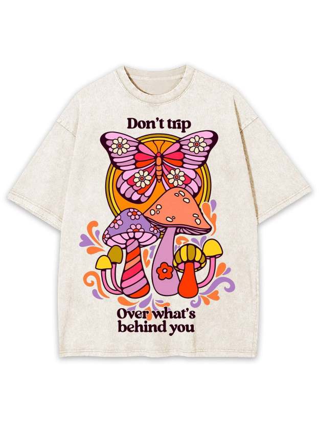 Don't Trip Washed Tshirt-ClassyOutlaw